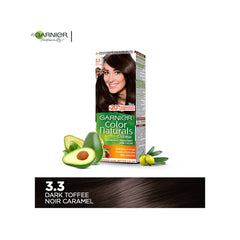 Garnier Color Naturals Creme Nourishing Permanent Hair Color (3.3-Tofee Brown Black)