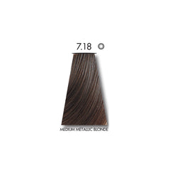 Keune Tinta Medium Metallic Blonde 7.18 with Keune Developer 20 Volume - 60 ml