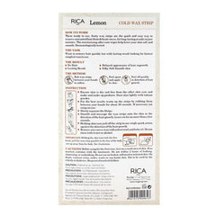 RICA Lemon Cold Wax Strips for Legs & Body – 20 Strips