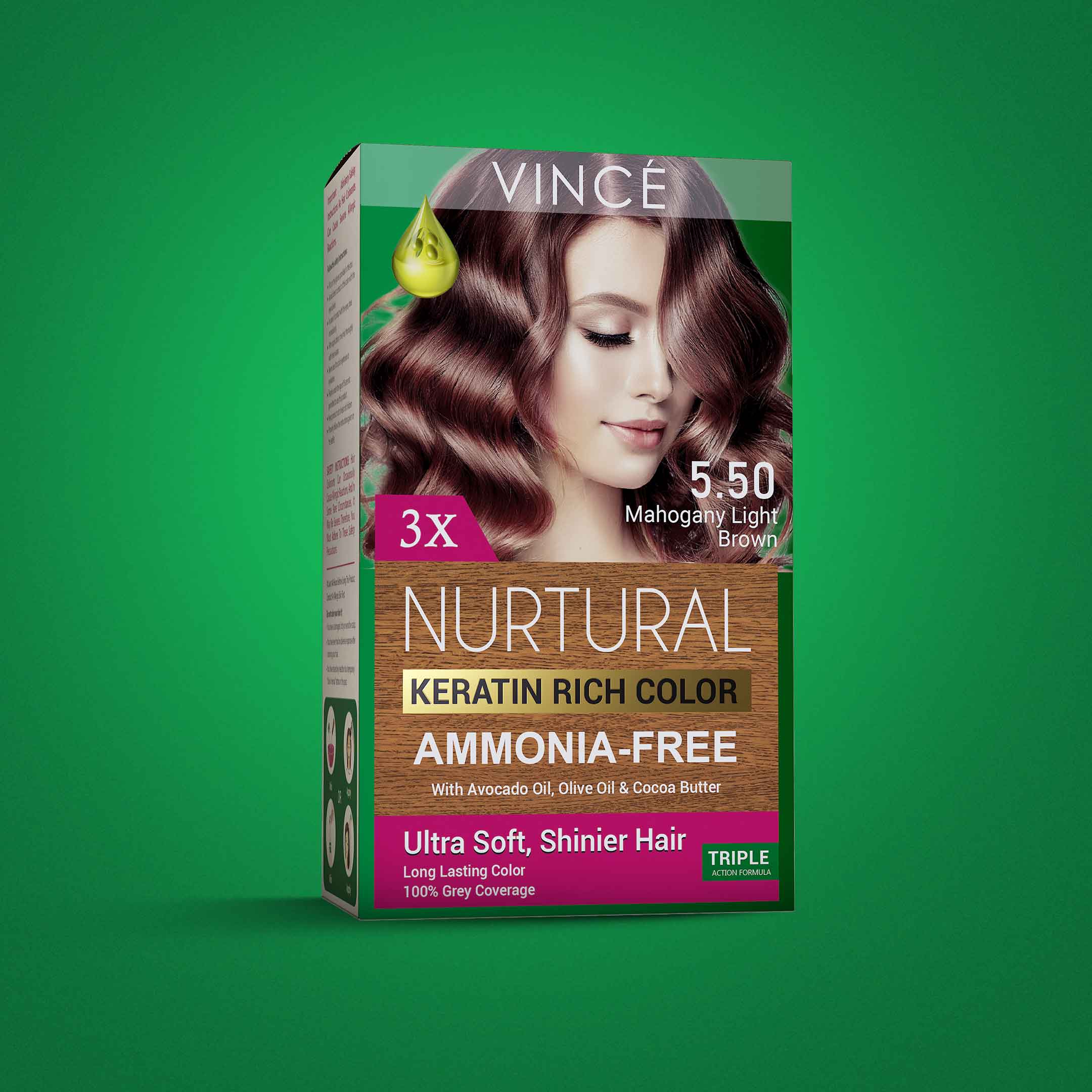 5.50 - Mahogany Light Brown - Nurtural Women Hair Color
