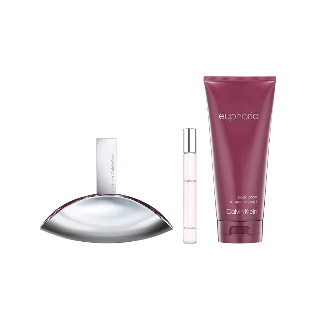Calvin Klein Euphoria Women Gift Set 100ml / 200ml body lotion / 10ml vials