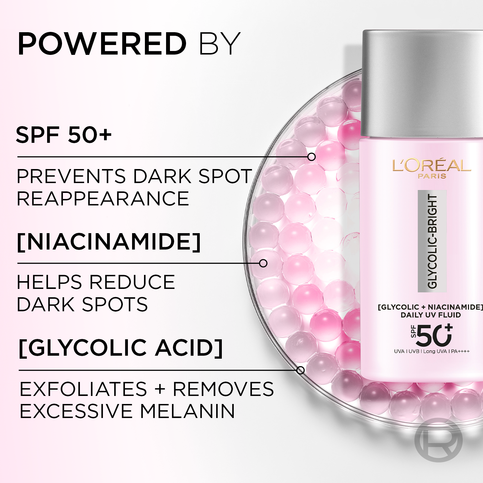 L'Oreal Skin Expert - Glycolic Bright UV Fluid SPF 50+