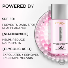 L'Oreal Skin Expert - Glycolic Bright UV Fluid SPF 50+