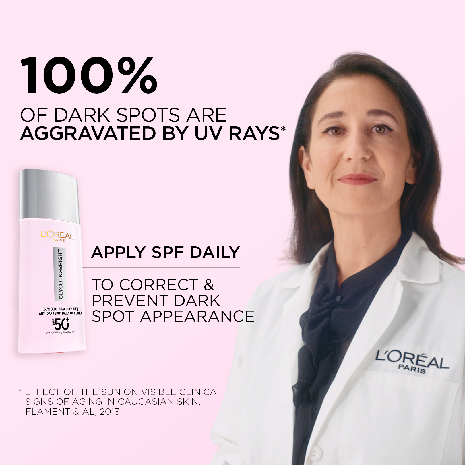L'Oreal Skin Expert - Glycolic Bright UV Fluid SPF 50+