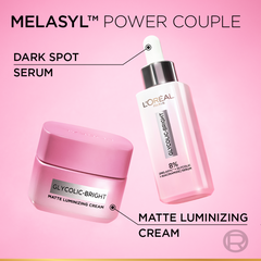 L'Oreal Paris - Glycolic Bright Matte Luminizing Cream With Melasyl - 30Ml