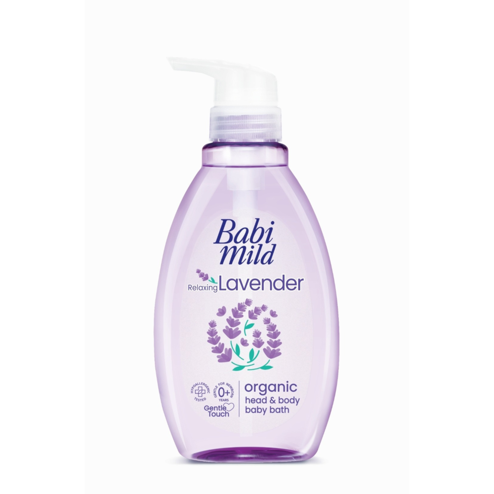 Babi Mild Relaxing Lavender Organic Head & Body Baby Bath 380 ml