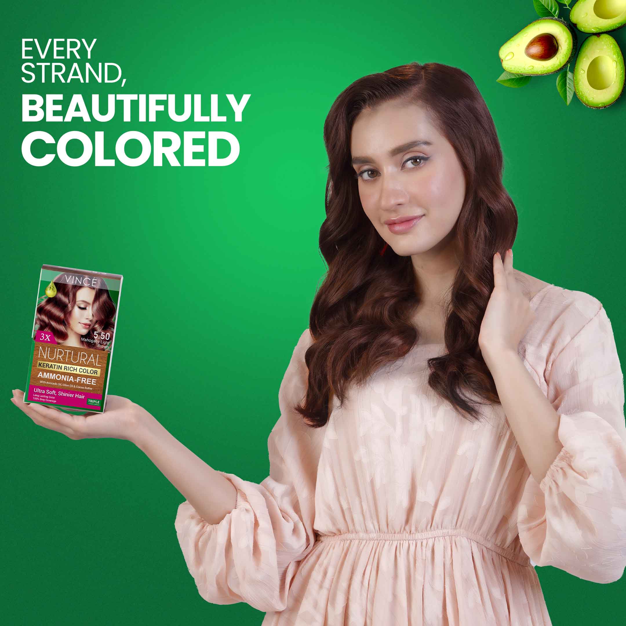 5.50 - Mahogany Light Brown - Nurtural Women Hair Color