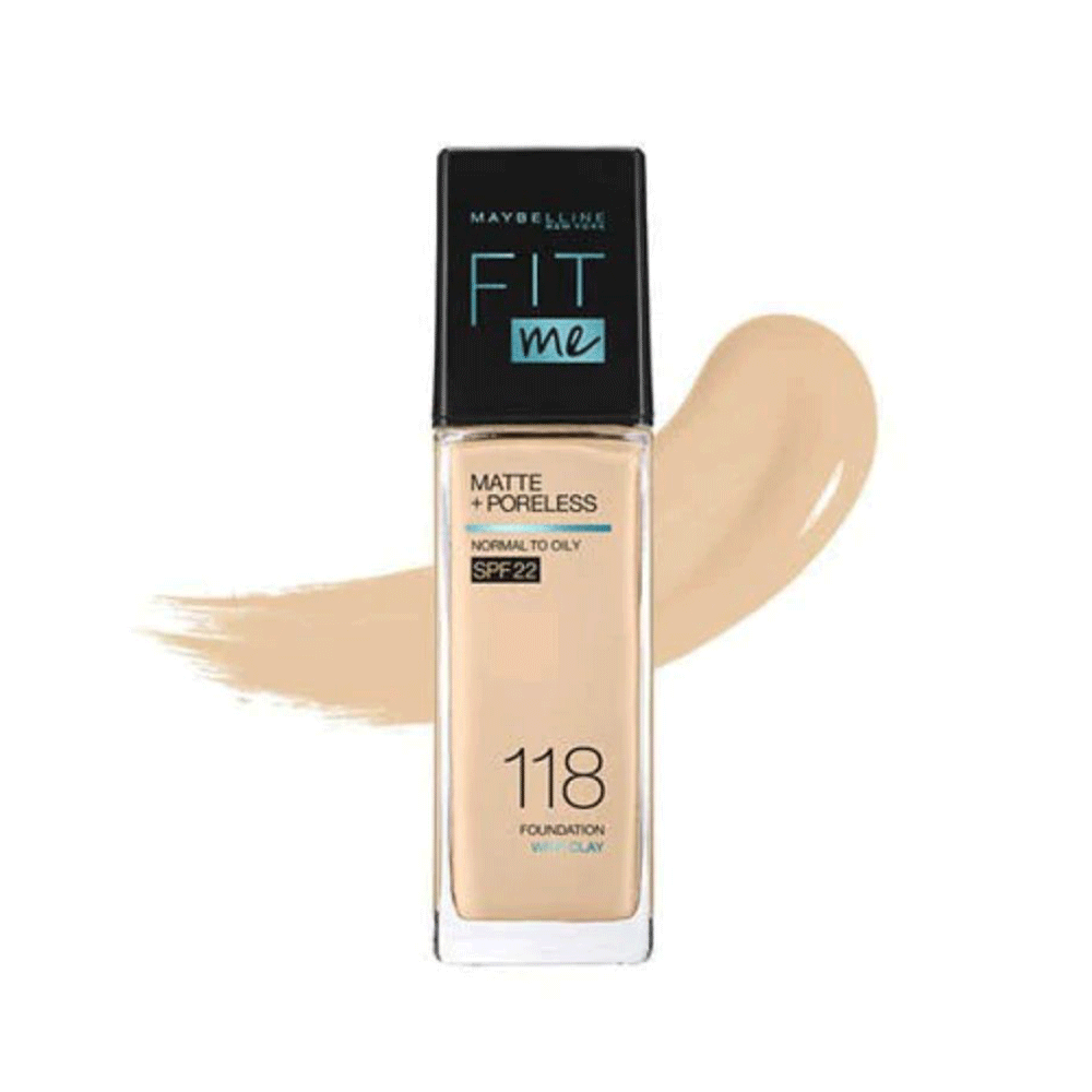 Maybelline Fit Me Matte + Poreless Face Foundation (118)