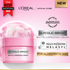 L'Oreal Paris - Glycolic Bright Matte Luminizing Cream With Melasyl - 30Ml