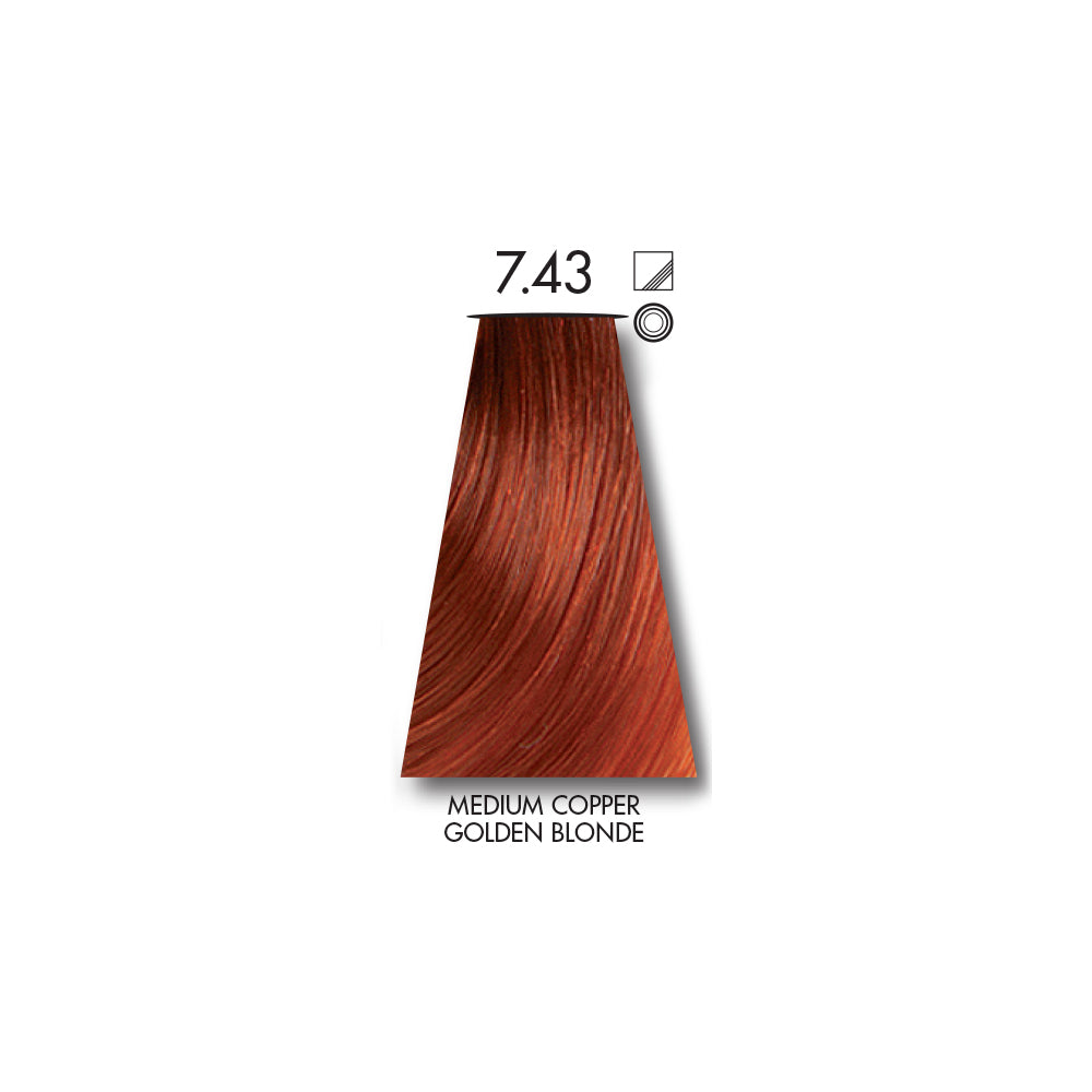 KEUNE TINTA MEDIUM COPPER GOLDEN BLONDE 7.43 with Keune Developer 20 Volume - 60 ml