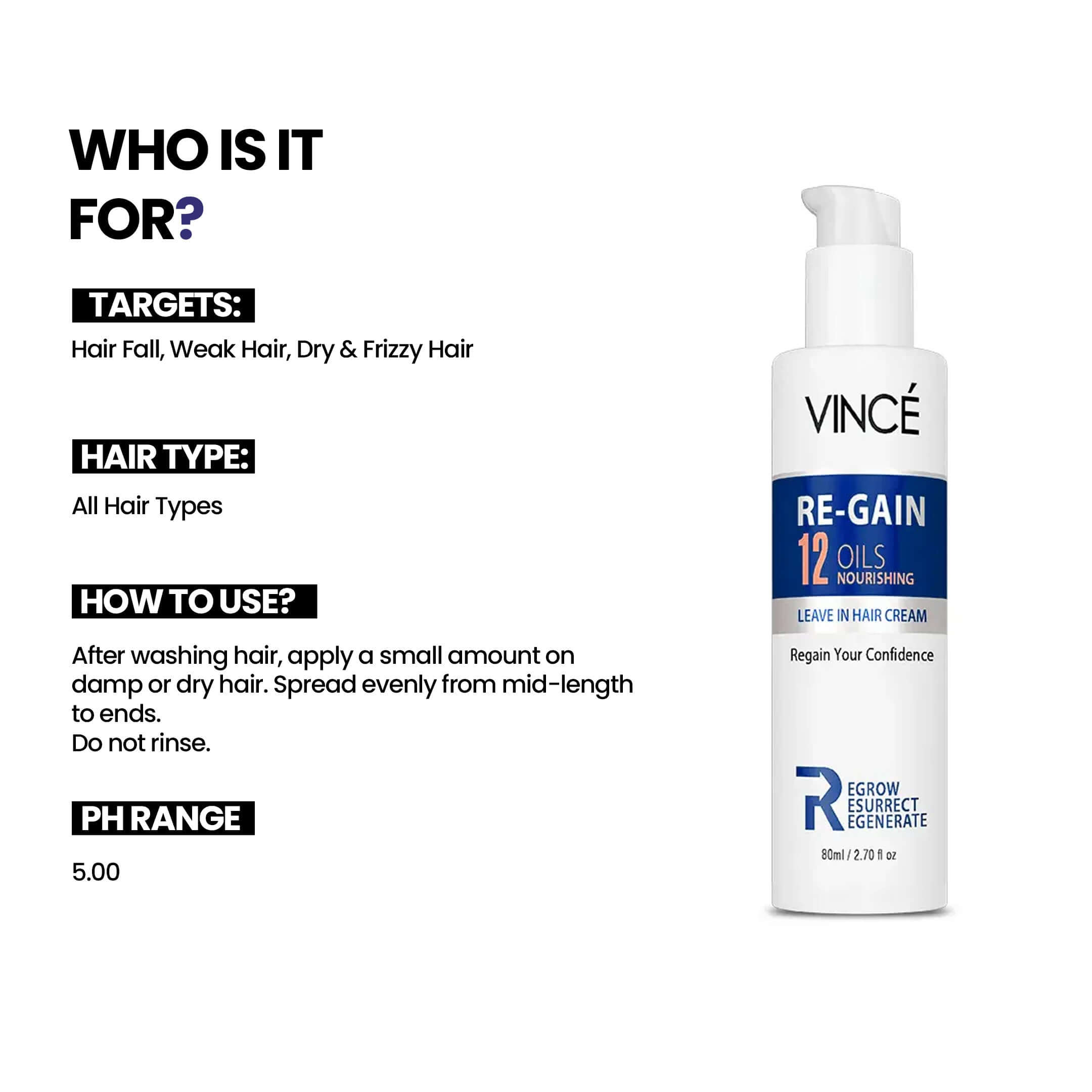 Re-Gain Leave In Hair Cream