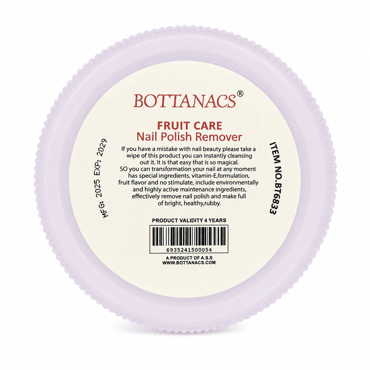 BOTTANACS Grapes Nail Polish Remover Wipes – 40pcs